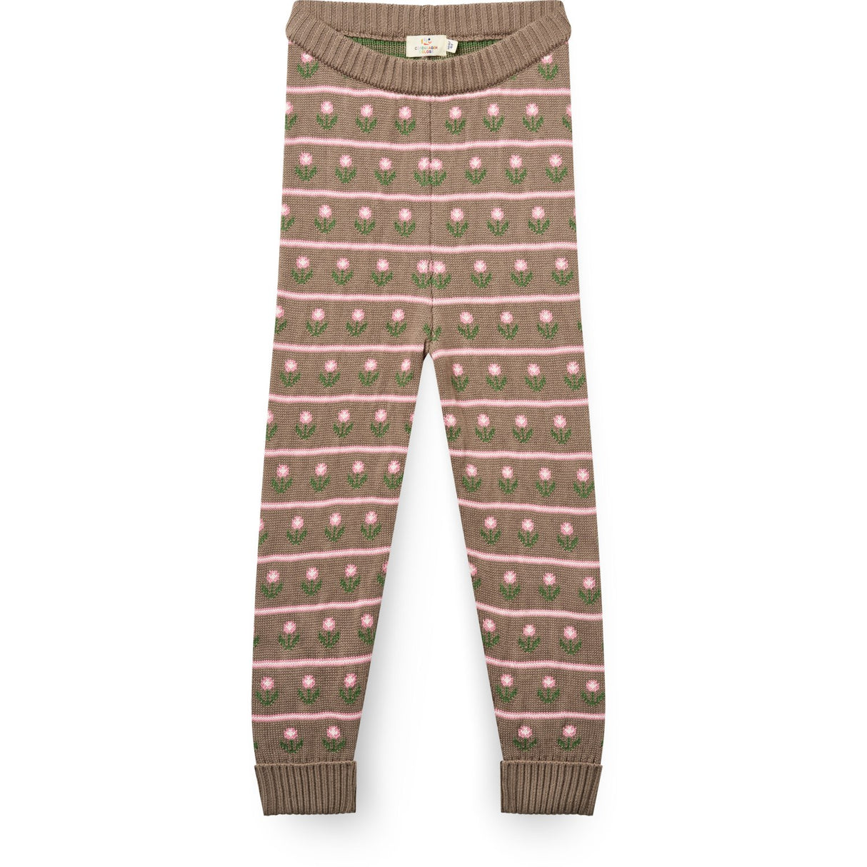 COPENHAGEN COLORS Walnut Flower Knitted Flower Pants