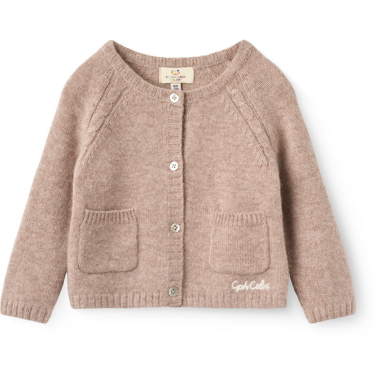 COPENHAGEN COLORS Beige Cashmere Baby Cardigan