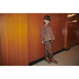 COPENHAGEN COLORS Walnut Twill Blouse W. Embroidery