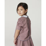 COPENHAGEN COLORS Winter Rose Check Comb. Checkered Blouse And Skirt Set