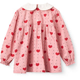 COPENHAGEN COLORS Heart Aop Blouse W. Collar W. Heart Aop