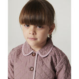 COPENHAGEN COLORS Winter Rose Check Comb. Checkered Quilted Jacket W. Embroidery