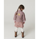 COPENHAGEN COLORS Winter Rose Check Comb. Checkered Quilted Jacket W. Embroidery