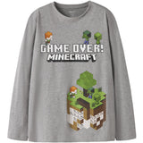 Name It Grey Melange Nkmar Minecraft Ls Nreg Top Box Noos Bfu