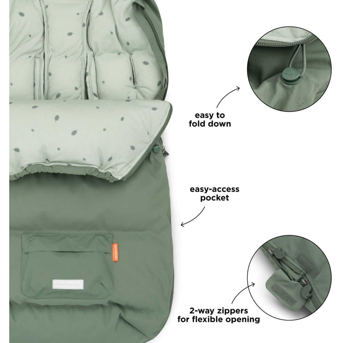 DonebyDeer Green Footmuff Winter