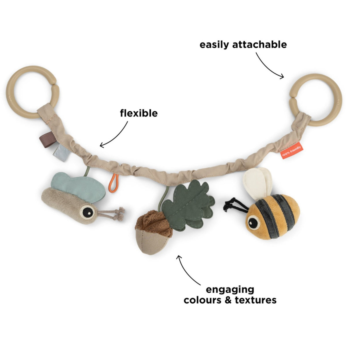 DonebyDeer Sand Tiny Trails Pram Toy
