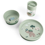 DonebyDeer Green Tiny Trails Foodie Dinner Set With Cup