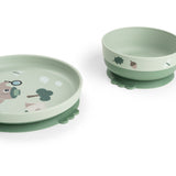 DonebyDeer Green Tiny Trails Foodie Dinner Set With Cup