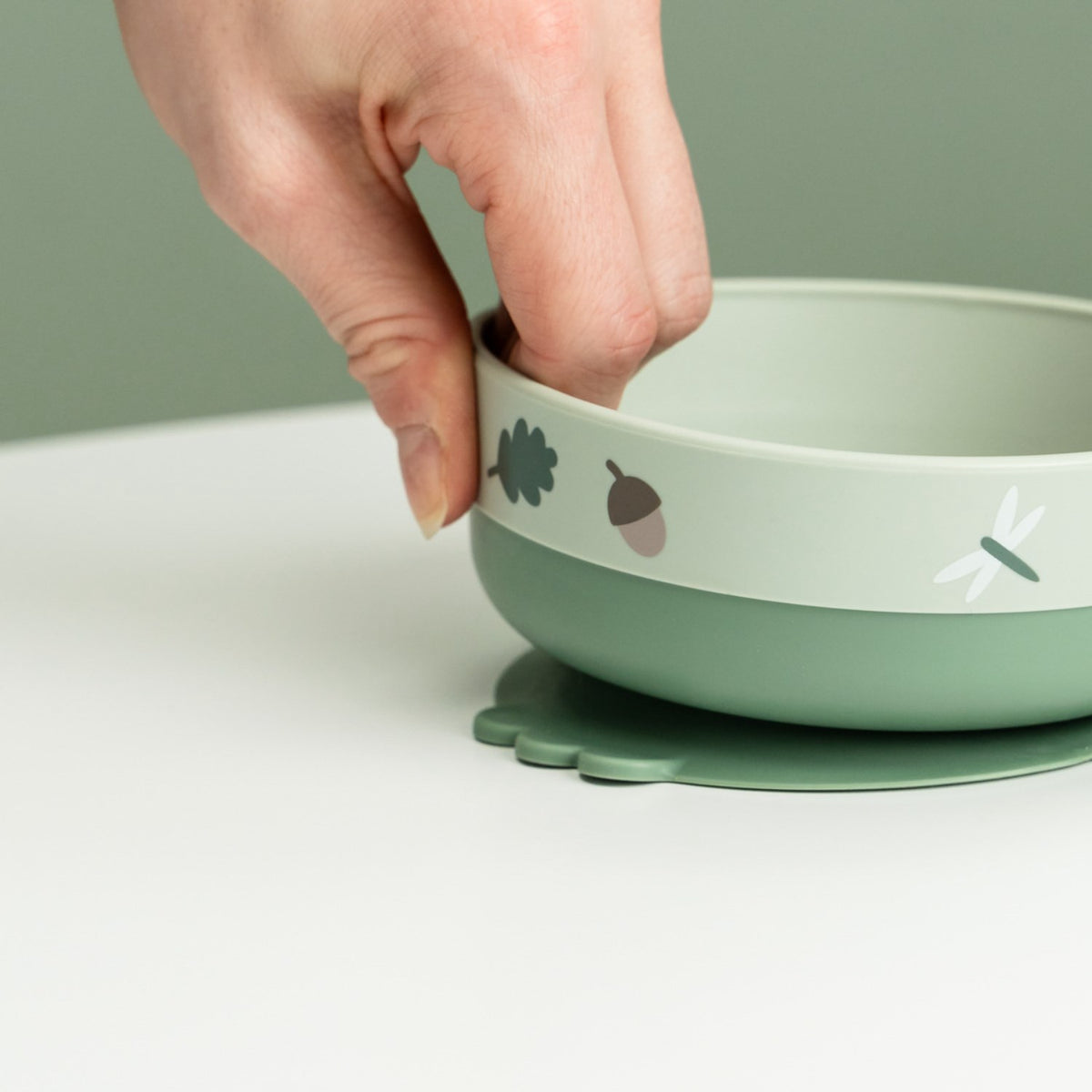 DonebyDeer Green Tiny Trails Foodie Dinner Set With Cup