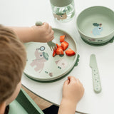 DonebyDeer Green Tiny Trails Foodie Dinner Set With Cup