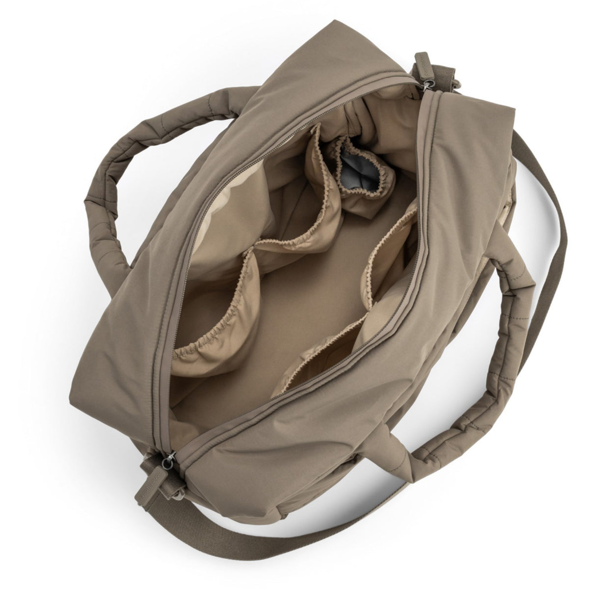 DonebyDeer Taupe Quilted Changing Bag