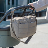 DonebyDeer Taupe Quilted Stroller Bag