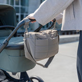 DonebyDeer Taupe Quilted Stroller Bag