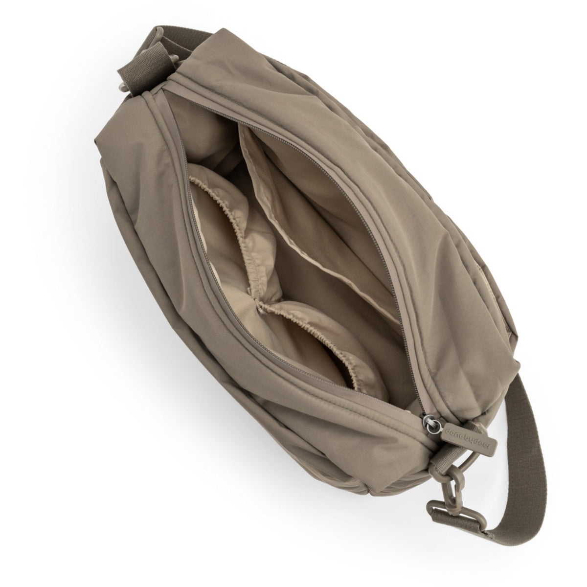 DonebyDeer Taupe Quilted Stroller Bag
