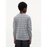 Tommy Hilfiger Medium Grey Heather-Grey Stripe Tee Ls