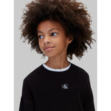 Calvin Klein Pvh Black-Black Monologo Badge Cn Sweater