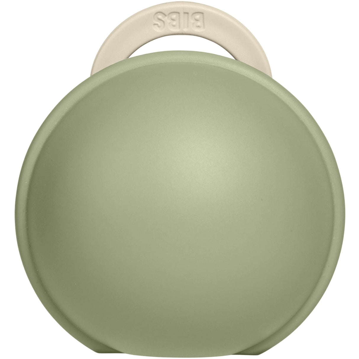 Bibs Ivory / Sage Colour Pacifier Round Latex & Pacifier Case Mini