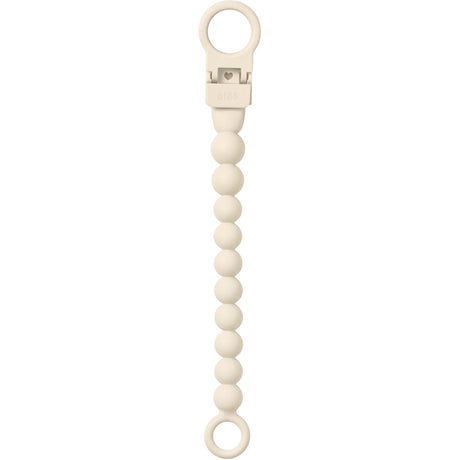 Bibs Ivory Pacifier Clip Beaded