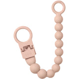 Bibs Blush Pacifier Clip Beaded