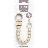 Bibs Vanilla Pacifier Clip Beaded