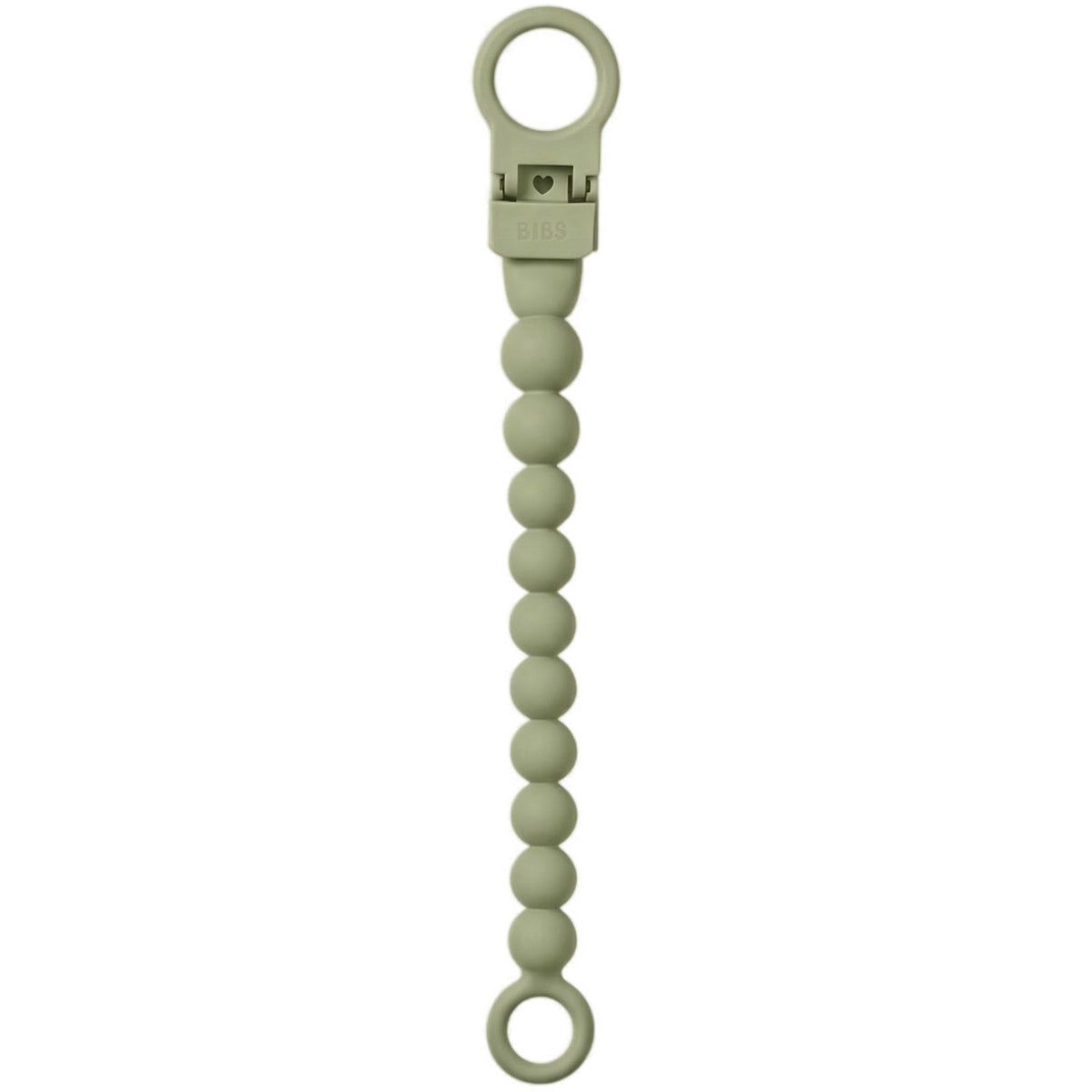 Bibs Sage Pacifier Clip Beaded