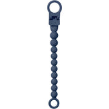 Bibs Steel Blue Pacifier Clip Beaded