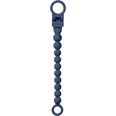 Bibs Steel Blue Pacifier Clip Beaded