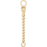 Bibs Pale Butter Pacifier Clip Beaded