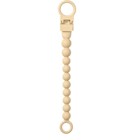 Bibs Pale Butter Pacifier Clip Beaded