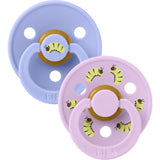 Bibs Hush / Violet Sky Studio Colour Pacifier Caterpillar Mix 2 Pack Latex Round