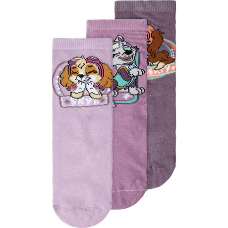 Name It Lavender Mist Nara Paw Patrol 3-Pack Socks