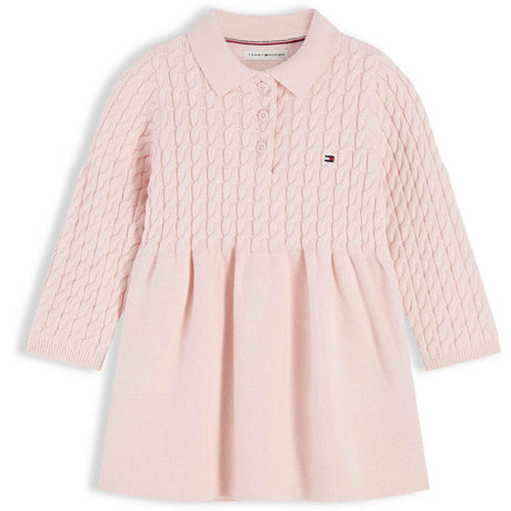 Tommy Hilfiger Whimsy Pink-Pink Sweater Cable Dress Ls