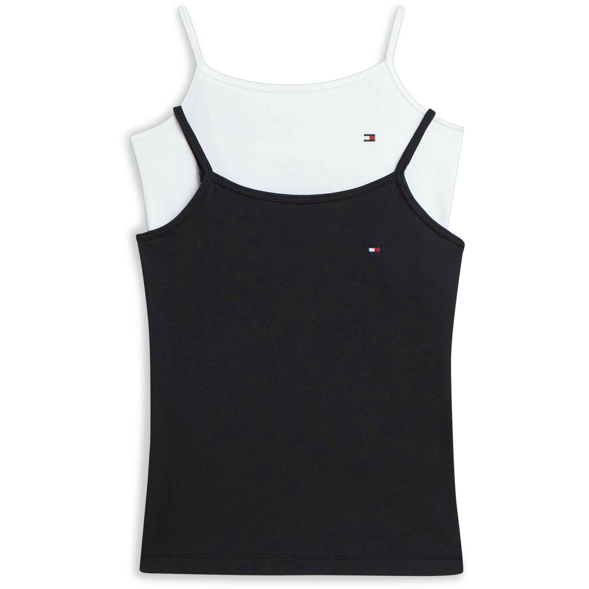 Tommy Hilfiger White / Black-Orange 2-Pack Cotton Cami Top
