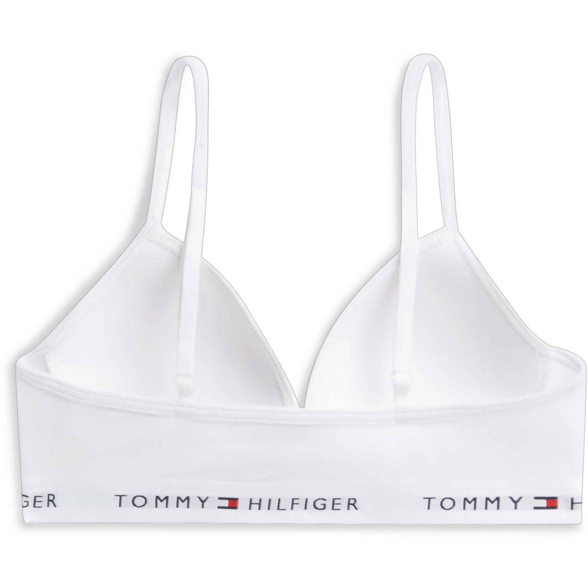 Tommy Hilfiger White-White Cotton Fixed Foam Bra