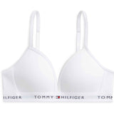Tommy Hilfiger White-White Cotton Fixed Foam Bra