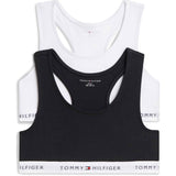 Tommy Hilfiger White / Black-Orange 2-Pack Cotton Bralette