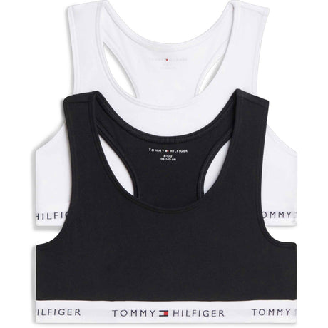 Tommy Hilfiger White / Black-Orange 2-Pack Cotton Bralette