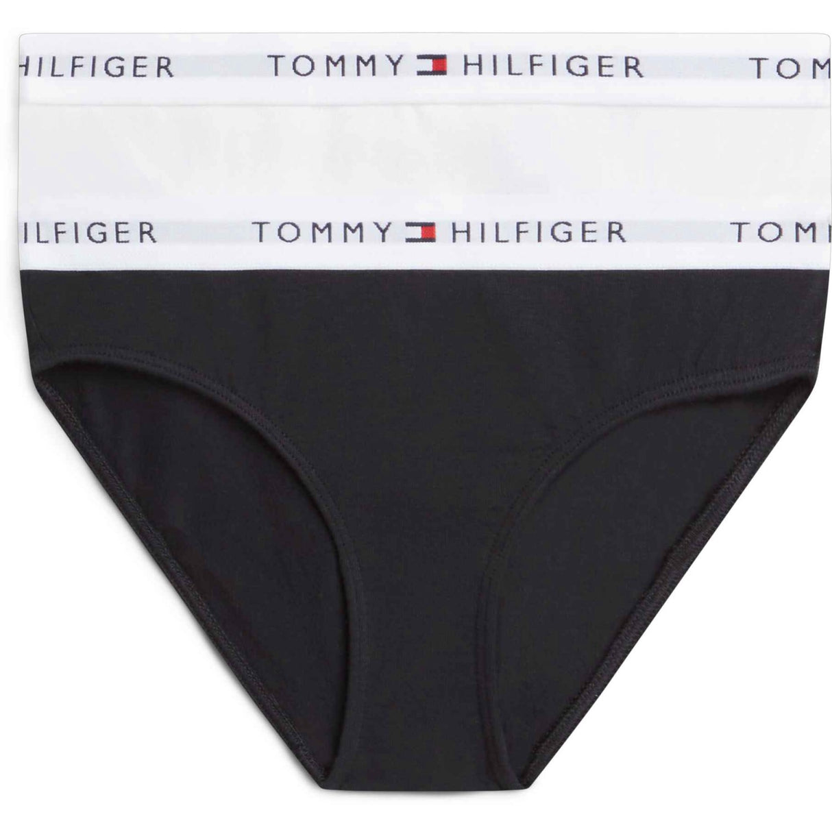 Tommy Hilfiger White / Black-Orange 2-Pack Cotton Bikini
