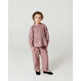 COPENHAGEN COLORS Winter Rose Check Comb. Blouse W. Flower Embroidery