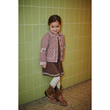 COPENHAGEN COLORS Winter Rose Check Comb. Checkered Quilted Jacket W. Embroidery