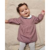 COPENHAGEN COLORS Winter Rose Check Comb. Checkered Romper Dress W. Collar