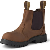 COPENHAGEN COLORS Dk. Brown Chelsea Cowboy Boots W. Warm Lining