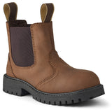 COPENHAGEN COLORS Dk. Brown Chelsea Cowboy Boots W. Warm Lining