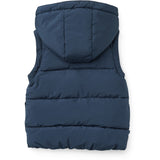 COPENHAGEN COLORS Navy 2 In 1 Puffer Jacket W. Removable Sleeves