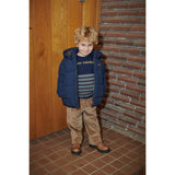 COPENHAGEN COLORS Navy 2 In 1 Puffer Jacket W. Removable Sleeves