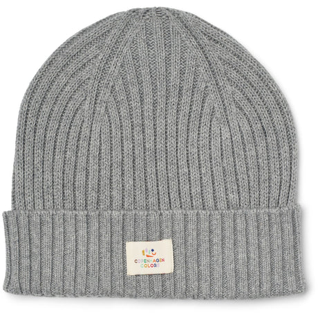 COPENHAGEN COLORS Grey Melange Cotton Knitted Classic Beanie