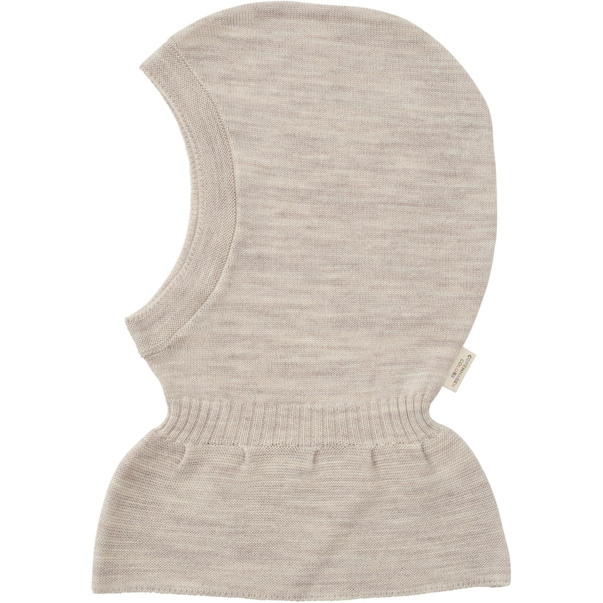 COPENHAGEN COLORS Grey Mel. Lt. Knitted Merino Balaclava With Frill