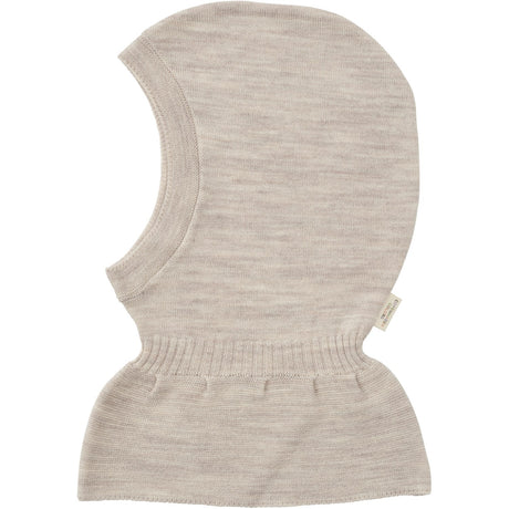COPENHAGEN COLORS Grey Mel. Lt. Knitted Merino Balaclava With Frill