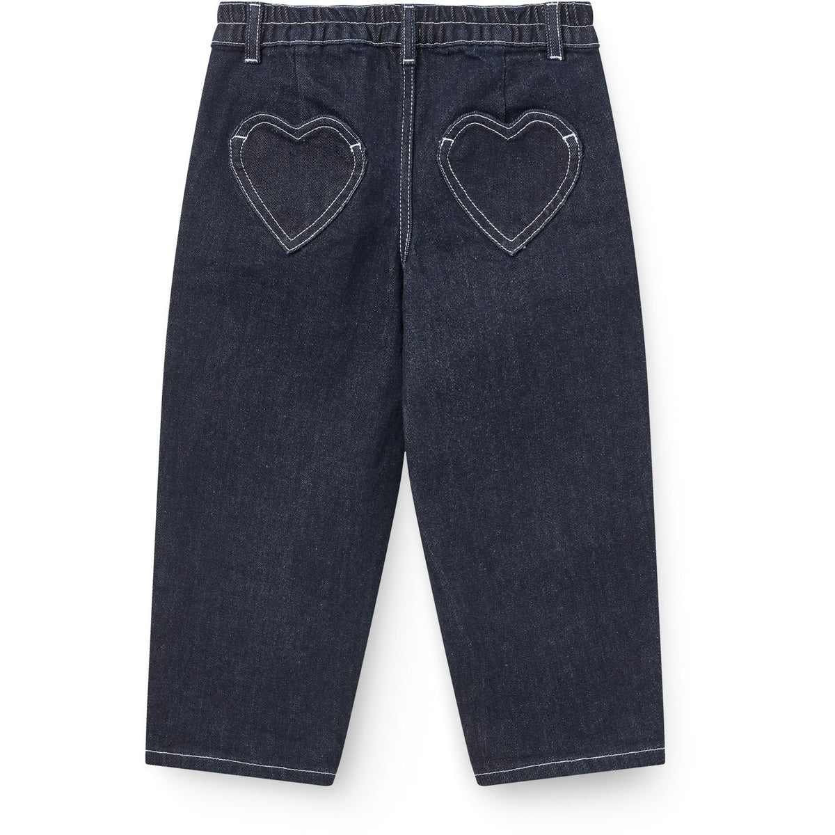 COPENHAGEN COLORS Raw Denim Organic Balloon Denim Pants W. Hearts Back Pockets