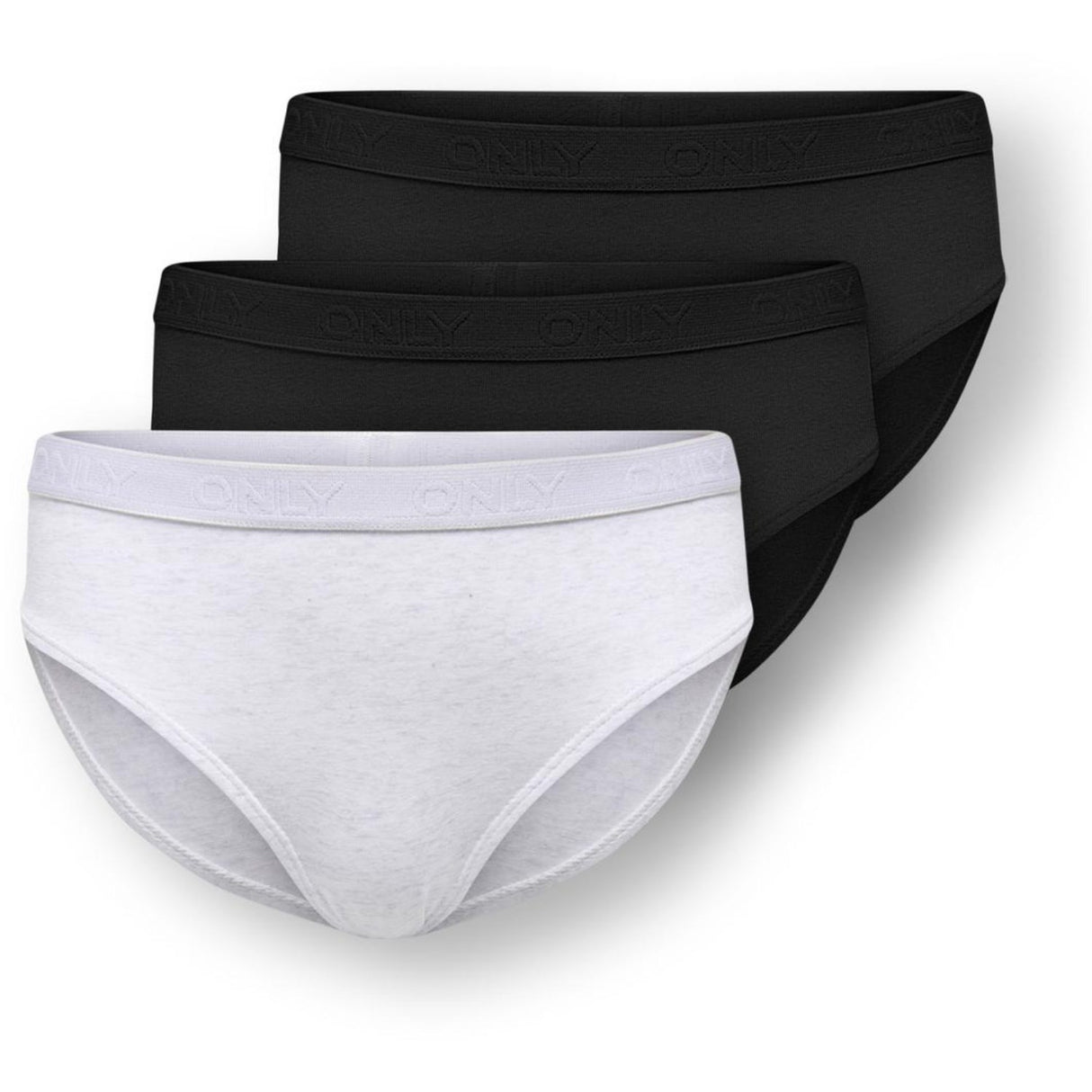kids ONLY Super Light Grey Melange Koglola 3-Pack Logo Briefs Acc Noos